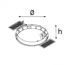 MODULAR 12810230  Recessed ring smart 115  EAN: 5413987196232   Op bestelling, geen terugname