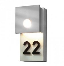 PSM LIGHTING W1251.37A  OUTSIDER huisnummerwandlicht 50W grijs  EAN: 5400853268483   Op bestelling, geen terugname