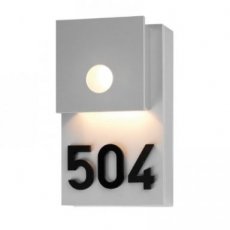 PSM LIGHTING W1252.36A  OUTSIDER huisnummerwandlicht grijs ano  EAN: 5400853047330   Op bestelling, geen terugname